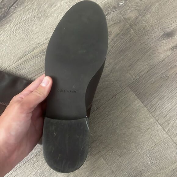 Cole Haan Imogene Brown Quilted Riding Boots Tall 8.5 - Picture 7 of 8